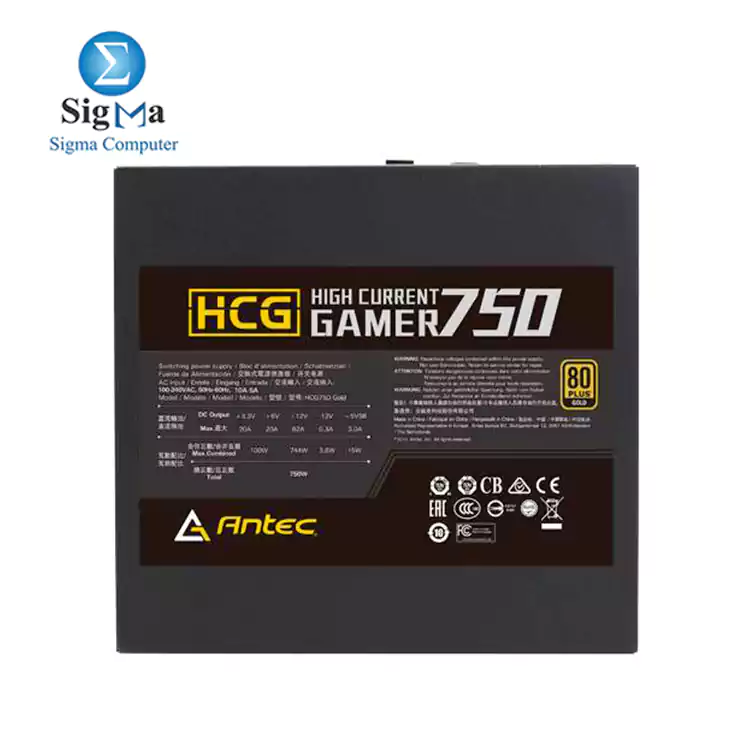 POWER SUPPLY ANTEC-HCG 750W-80+ High Current Gamer Gold-FULL MODULAR