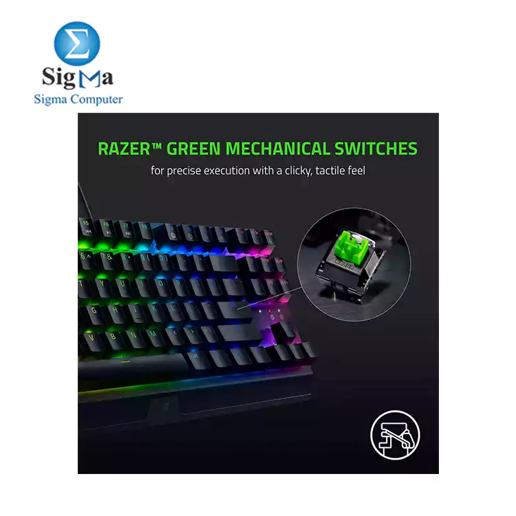 Razer BlackWidow V3 Tenkeyless Compact Mechanical keyboard RGB Green Switch -black