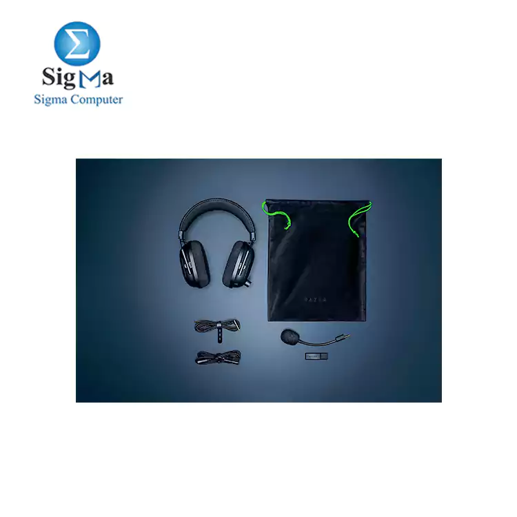 Razer BlackShark V2 Pro Wireless Gaming Headset THX 7.1 Spatial Surround Sound - 50mm Drivers - Detachable Mic Black