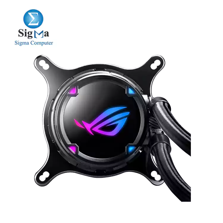 ASUS ROG STRIX LC 120 all-in-one liquid CPU cooler with Aura Sync RGB and ROG 120mm radiator fan