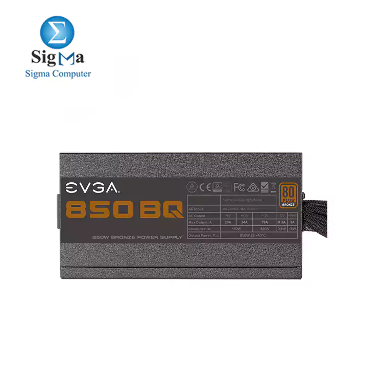 EVGA 850 BQ, 80+ BRONZE 850W, Semi Modular Includes FREE Power On Self Tester, Power Supply 110-BQ-0850-V2