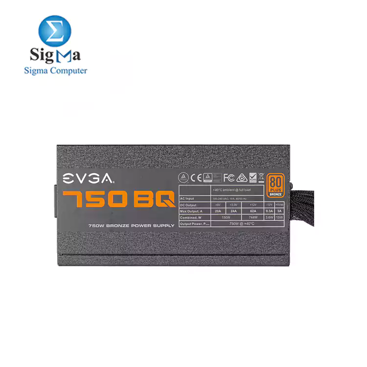 EVGA 750 BQ, 80+ BRONZE 750W, Semi Modular Includes FREE Power On Self Tester, Power Supply