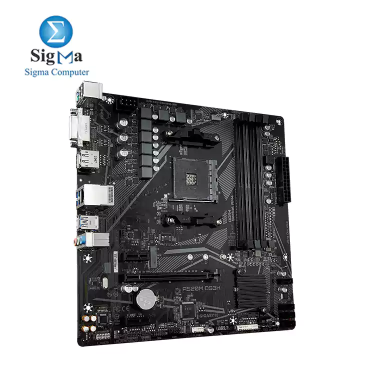 GIGABYTE MOTHERBOARD A520M DS3H (rev. 1.x) PCIe 3.0 x4 M.2, RGB FUSION 2.0, Smart Fan 5, Q-Flash Plus