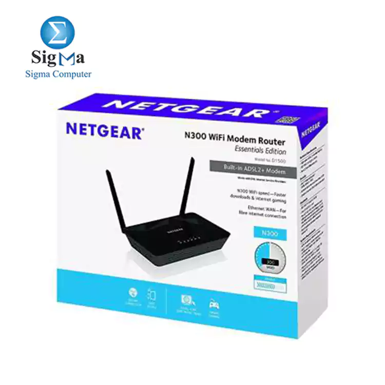 Netgear D1500 N300 WiFi Modem Router 