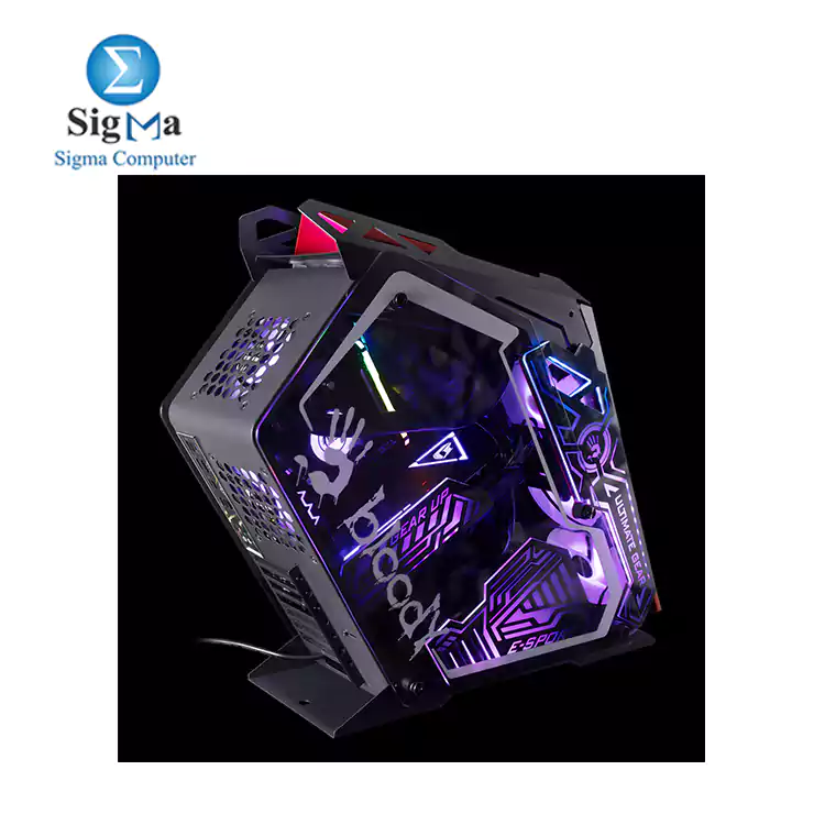 BLOODY GH-30 ROGUE MID TOWER GAMING CASE RGB WITH 5 FANS 120MM 