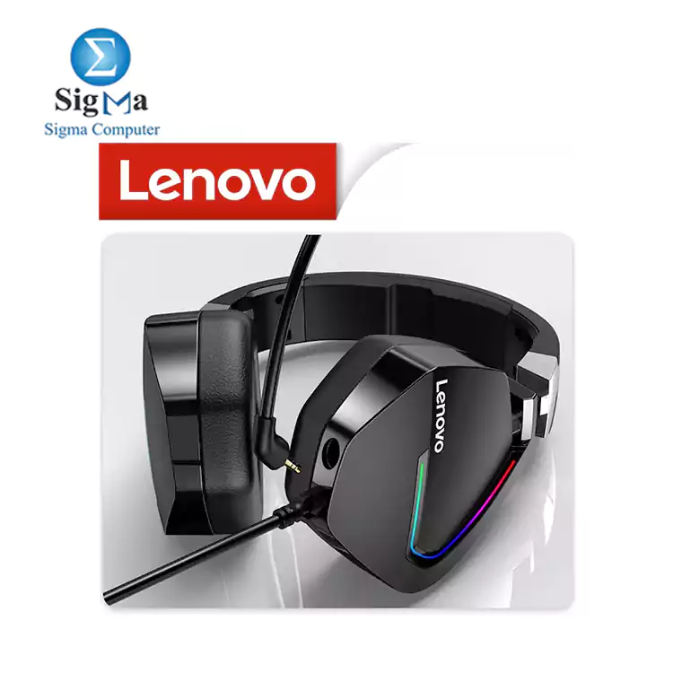 Lenovo H402 Gaming Headphone USB 7.1 Surround Sound Deep Bass RGB Colorful Headset Light with Mic for Laptop Gamer - 3.5 m USB