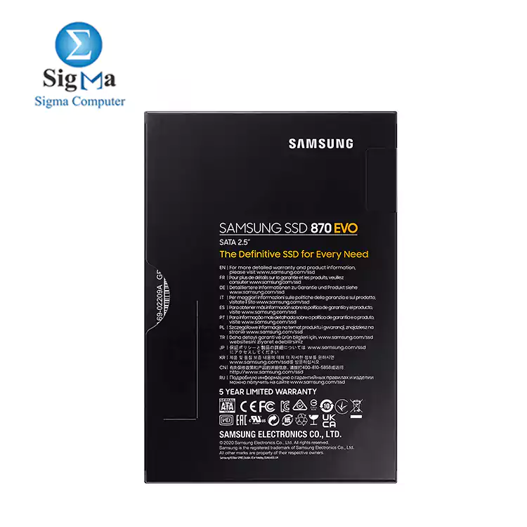 Samsung 870 EVO 2TB 2.5-insh Internal SSD - MZ-77E2T0BW