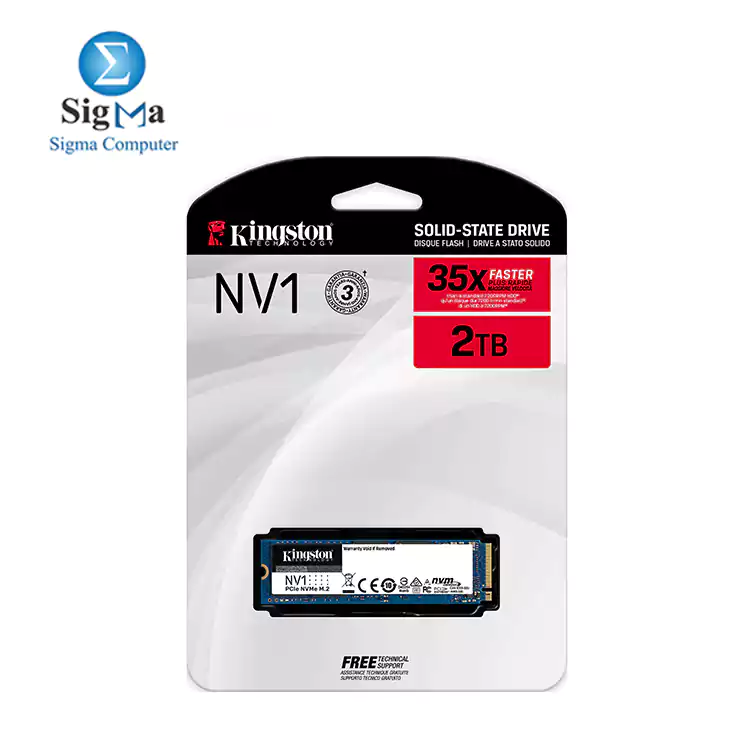 Kingston NV1 2TB M.2 2280 NVMe PCIe Internal SSD Up to 2100 MB s SNVS 2000G