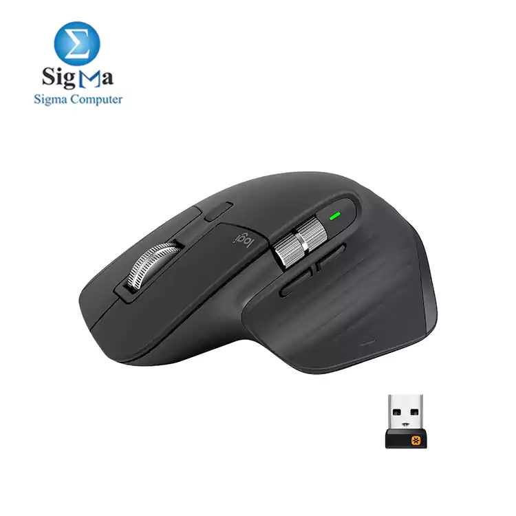 Logitech MX Master 3 - advanced wireless mouse (ultra-fast, ergonomic scrolling, 4,000 dpi, USB-C, Bluetooth- BLACK