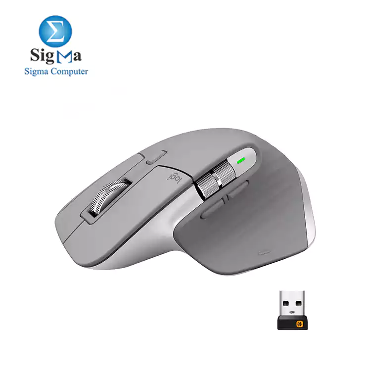 Logitech MX Master 3 - advanced wireless mouse ultra-fast ergonomic scrolling 4 000 dpi USB-C Bluetooth- Light Grey