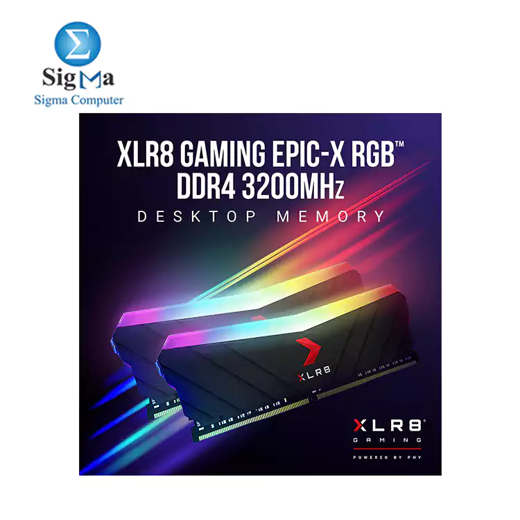 PNY XLR8 Gaming EPIC-X RGB™ 3200MHz Desktop Memory 32GB Kit (2x16GB) XLR8 Gaming EPIC-X RGB DDR4 3200MHz
