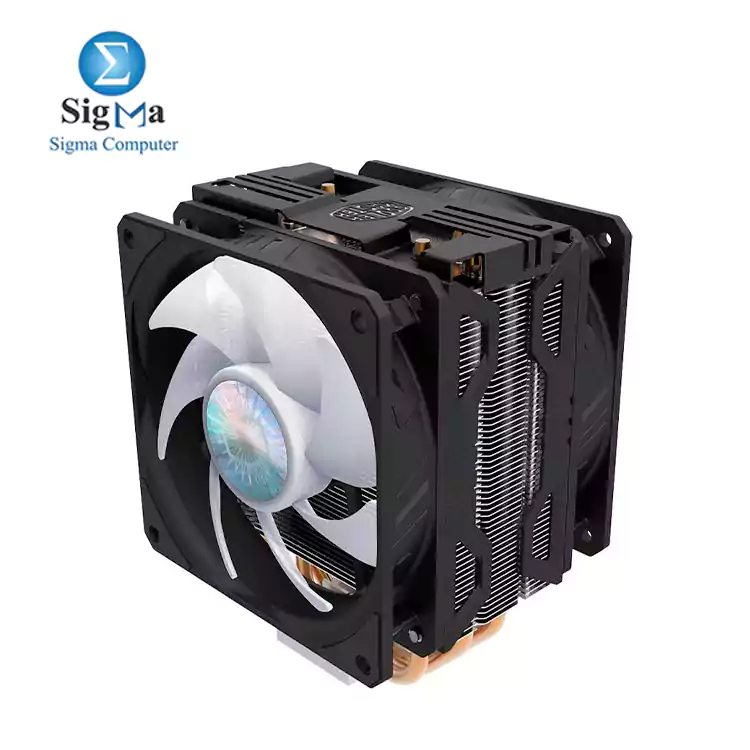Cooler Master Blizzard T400 PRO ARGB - CPU Cooler with Dual 2x  SickleFlow 120 Addressable RGB Fan