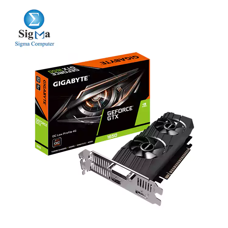 Gigabyte GeForce GTX 1650 OC Low Profile 4G Graphics Card, 2X Windforce Fans, 4GB 128-Bit GDDR5