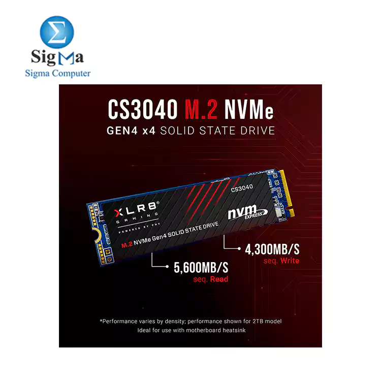PNY XLR8 CM3040 M.2 NVMe Gen4 - 500GB 3D Flash Memory