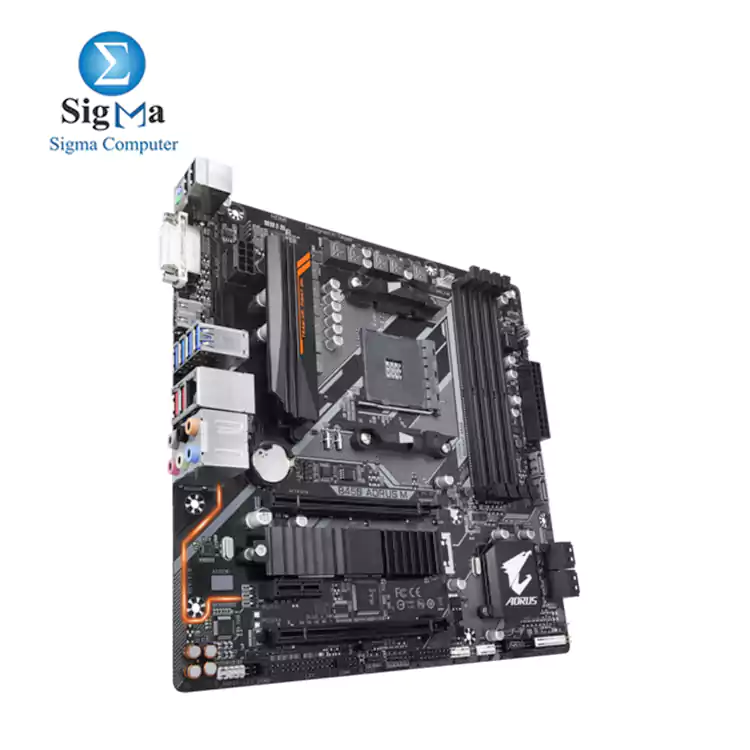 GIGABYTE AMD B450 AORUS Motherboard with Hybrid Digital PWM  M.2 with Thermal Guard  GIGABYTE Gaming LAN with 25KV ESD Protection  Anti-sulfur Design  CEC 2019 ready  RGB FUSION 2.0