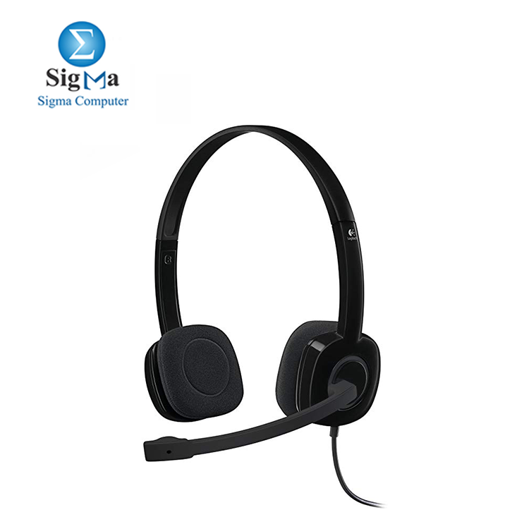 LOGITECH H151 STEREO Wired 3.5mm Headset with Noise-Cancelling - 981-000589