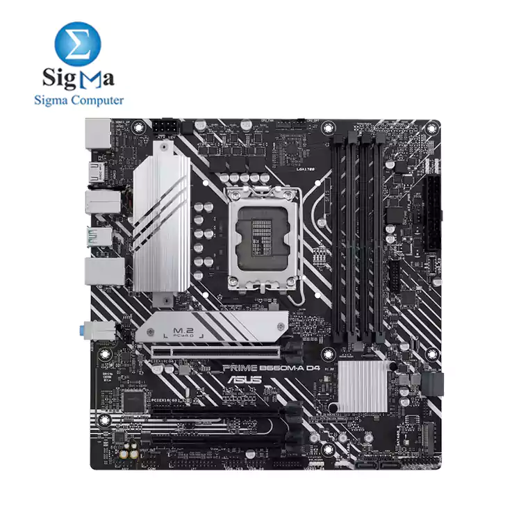 Intel® LGA 1700 socket: Ready for 12th Gen Intel® processors Ultrafast connectivity : PCIe 4.0, Intel® 1 Gb Ethernet ,rear USB 3.2 Gen 2 Type-A and front USB 3.2 Gen 1 Type-A and Type-C® ASUS OptiMem II: Careful routing of traces and vias, 