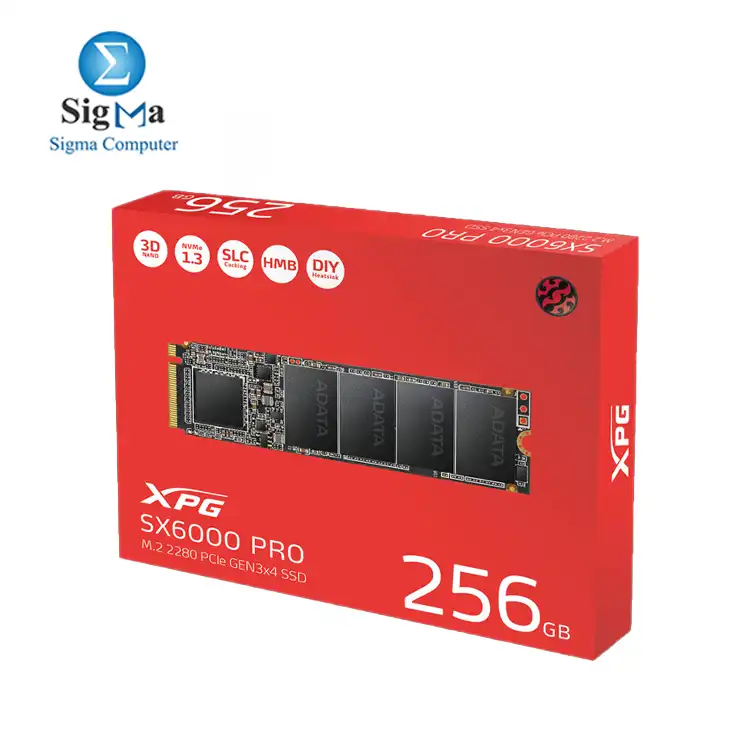 XPG SX6000 Pro 256GB PCIe 3D NAND PCIe Gen3x4 M.2 2280 NVMe 