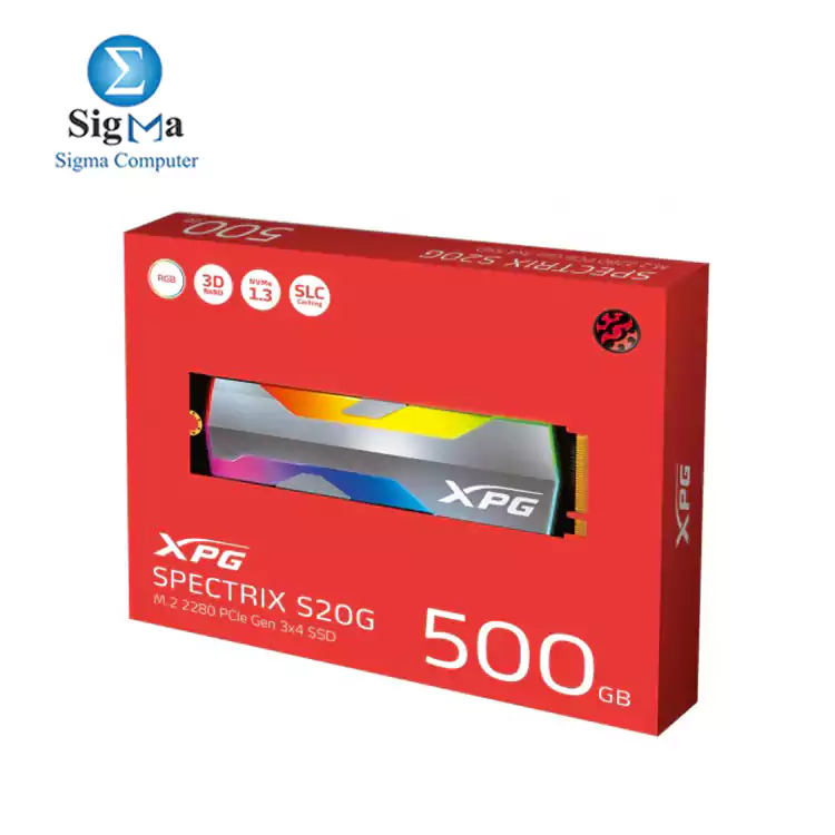 XPG SPECTRIX S20G 500GB PCIe Gen3x4 M.2 2280 Solid State Drive