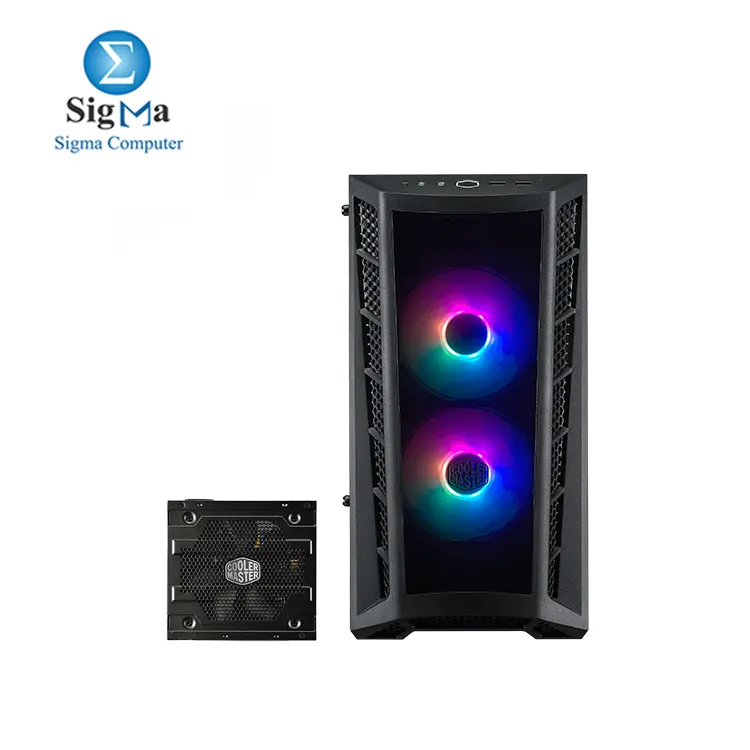  Cooler Master MasterBox Pro 5 RGB ATX Mid-Tower with Three  120mm RGB Fans, Front DarkMirror Panel, Tempered Glass, RGB Splitter Cable  & RGB Lighting System : Electronics