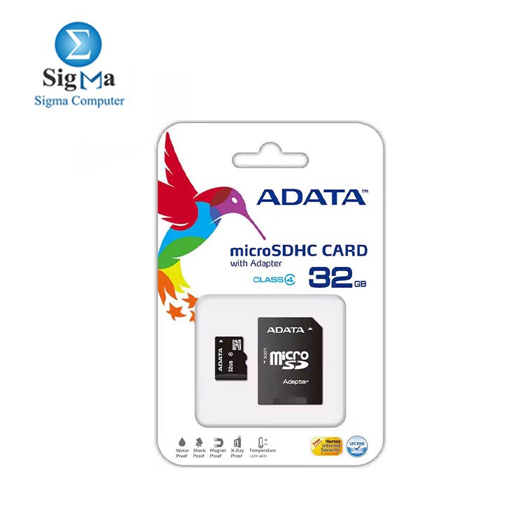 ADATA Micro SD Memory Card, 32 GB class 4
