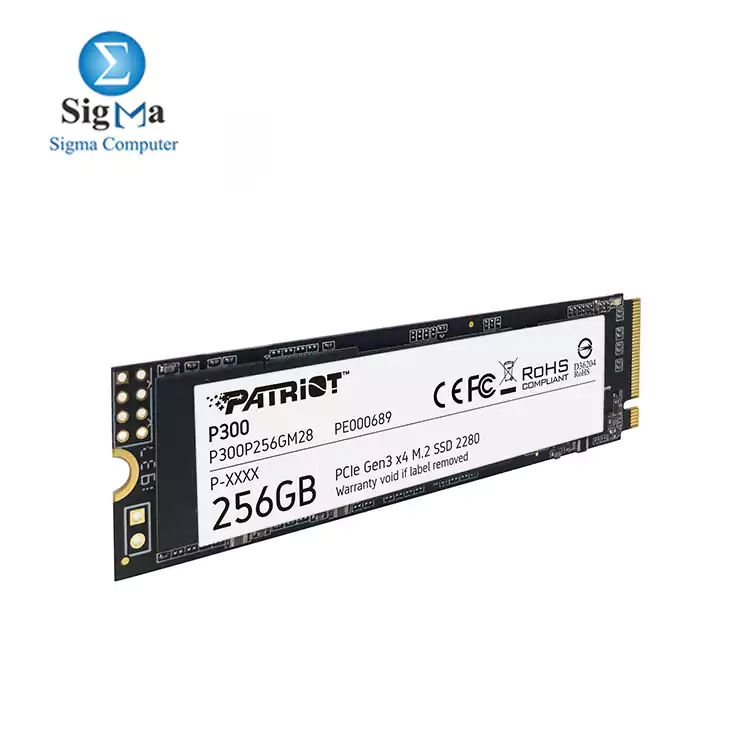Patriot P300 M.2 2280 256GB PCIe Gen3 x4, NVMe 1.3 Internal Solid State Drive 