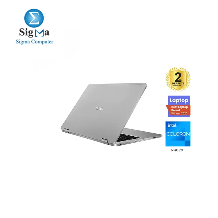 Asus VivoBook Flip 14 TP401MA-BZ001W Intel Celeron N4020, 4GB Ram, 256GB SSD, Intel UHD 600, 14 Inch FHD WIN 11 - Light Grey