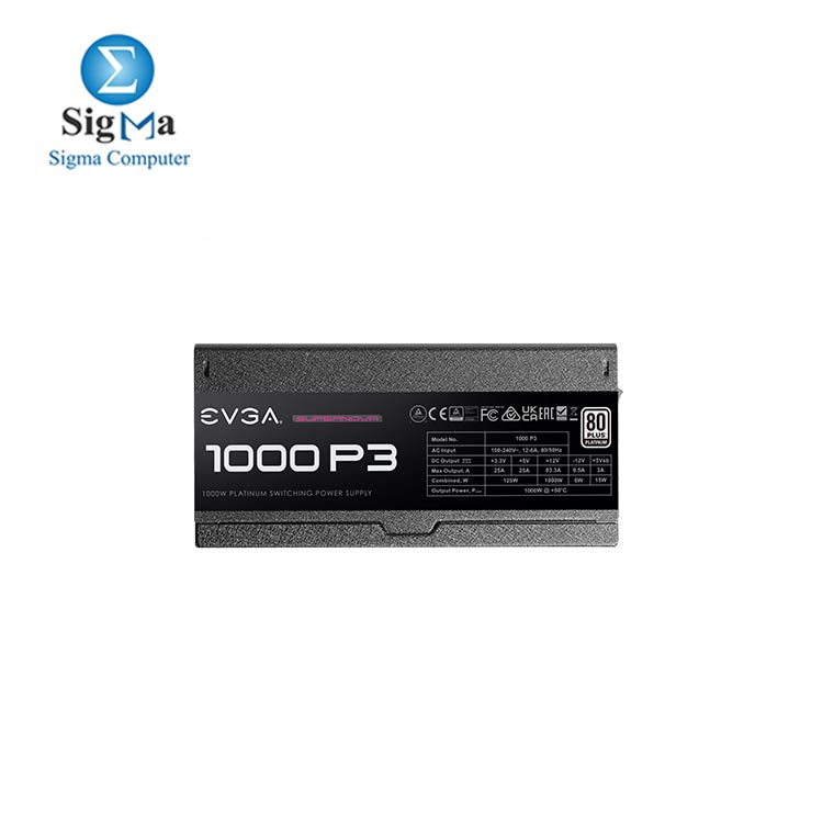 EVGA SuperNOVA 1000 P3, 80 Plus X2 Platinum 1000W, Fully Modular