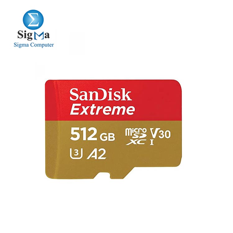 SANDISK EXTREME MICRO SDXC-512G MEMORY CARD-SDSQXAV-GN6MN