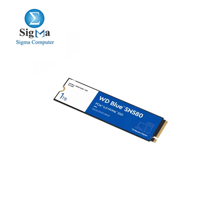 Western Digital 1TB Blue SN580 NVMe SSD PCIe Gen4 x4 up to 4150 MB/S.