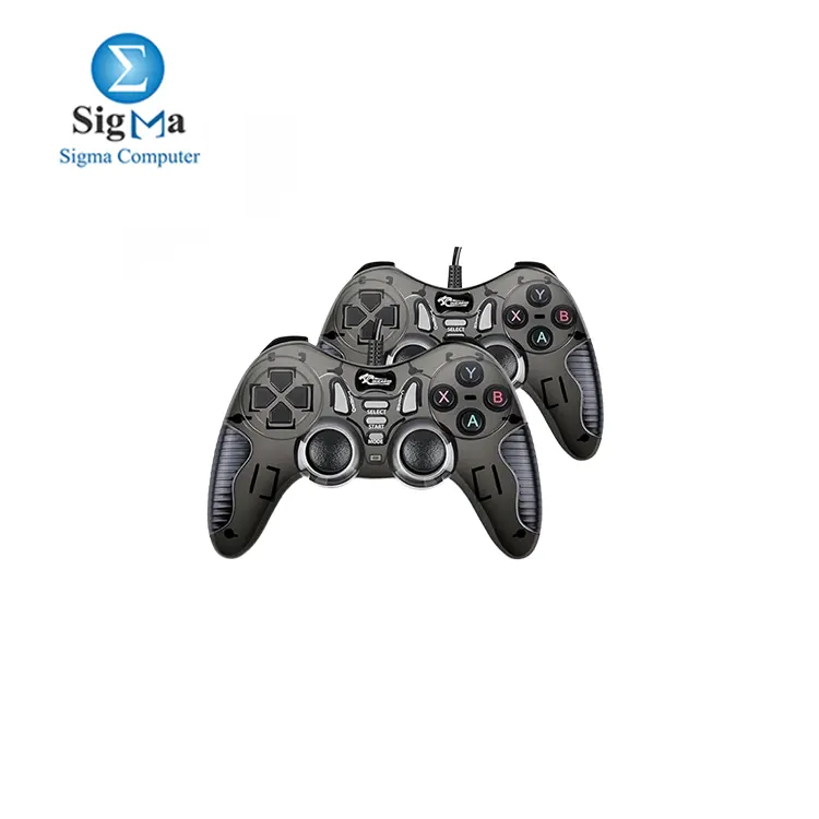COUGAR-EGY  9082  USB Wired Double Gamepad Turbo Controller With Vibration Function For PC Or Laptop  1.5 Meter  Brown 