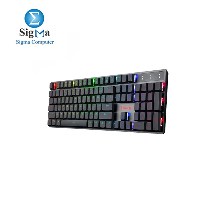 Redragon K535-KR Mechanical Gaming Keyboard RGB Red Switches for Windows Gaming PC Black.