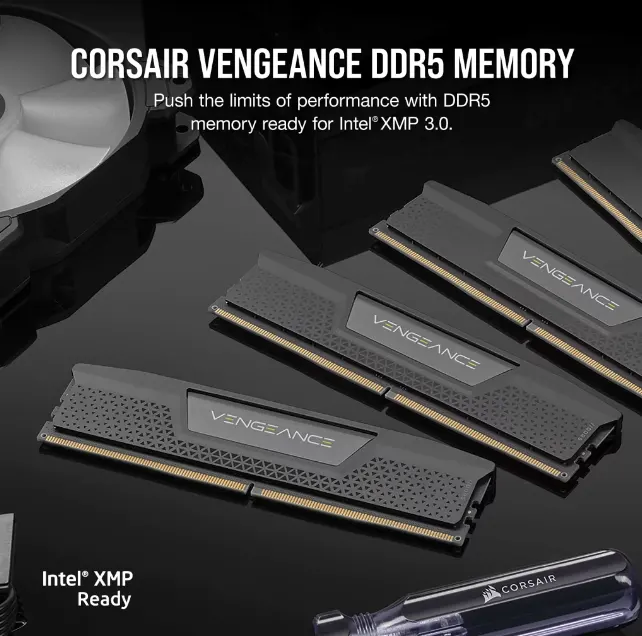 CORSAIR VENGEANCE® 32GB (2x16GB) DDR5 DRAM 6000MT/s CL36 Memory Kit — Black