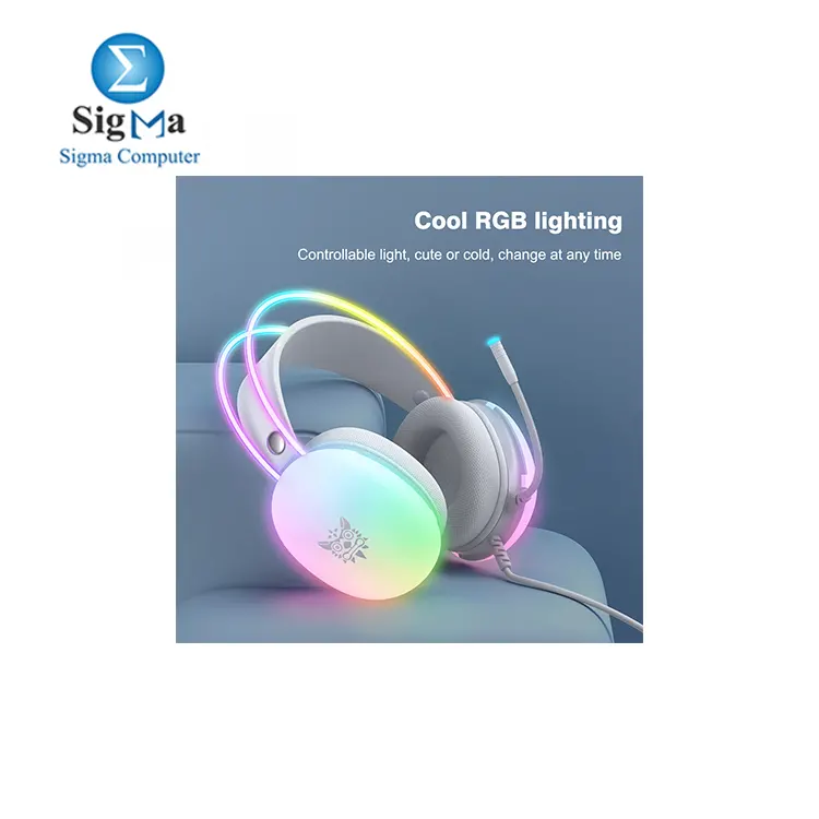 ONIKUMA X25 RGB Gaming Headset White Edition 