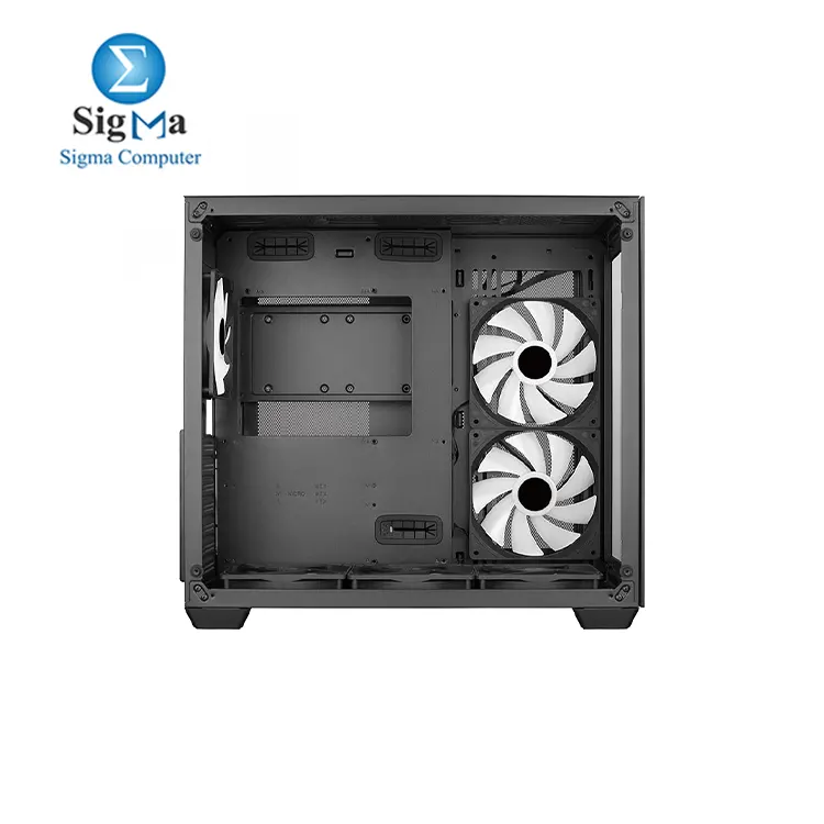 Aerocool Dryft ARGB Stylish w  Panoramic View ATX Mid Tower Tempered Glass Gaming Case w  6 ARGB fans   7-Port Fan PWM ARGB Hub