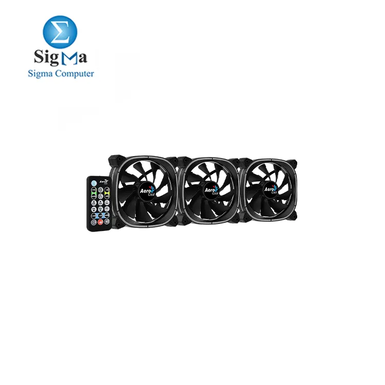 Aerocool Astro 12 Pro 12CM ARGB FANS x 3   H66F HUB x 1   REMOTE CONTROL x 1