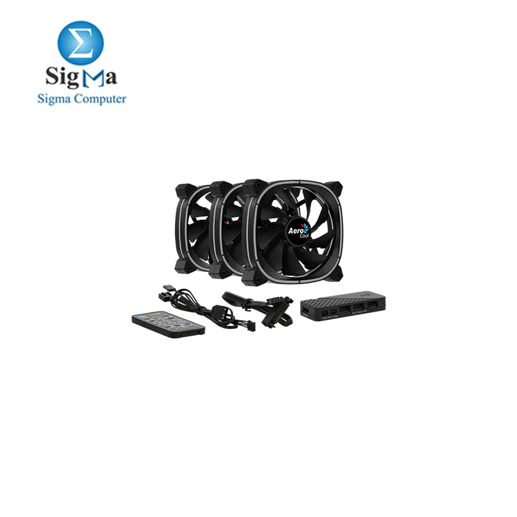 Aerocool Astro 12 Pro 12CM ARGB FANS x 3 | H66F HUB x 1 | REMOTE CONTROL x 1