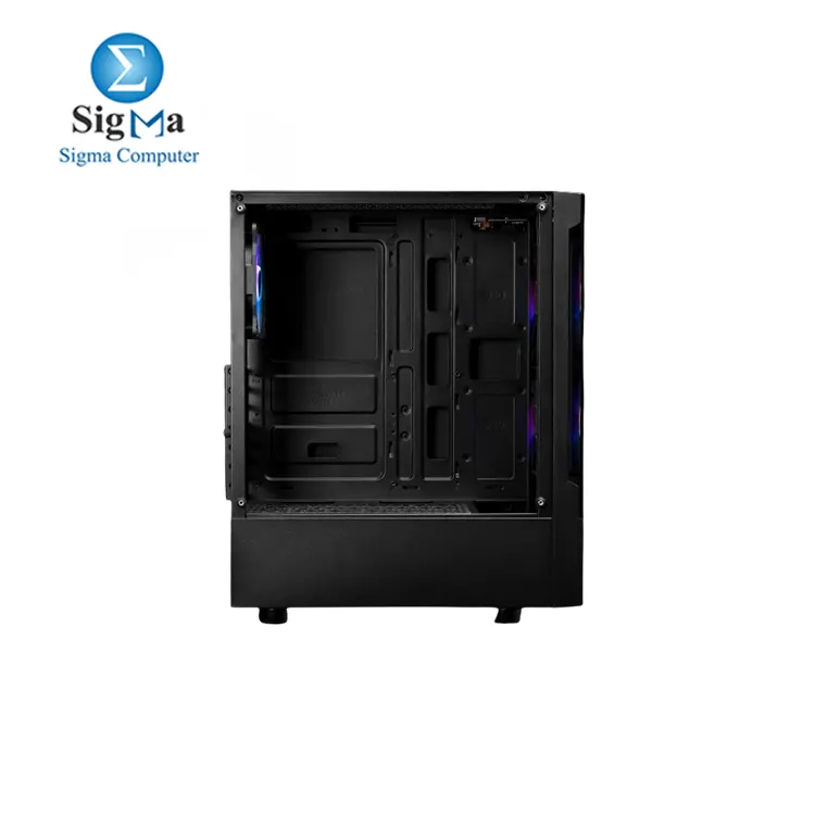 GAMDIAS TALOS E3 RGB Gaming ATX Mid Tower Computer PC Case with Side Tempered Glass Panel and a Magnetic Dust Filter & 3 Built-in 120mm ARGB Fans