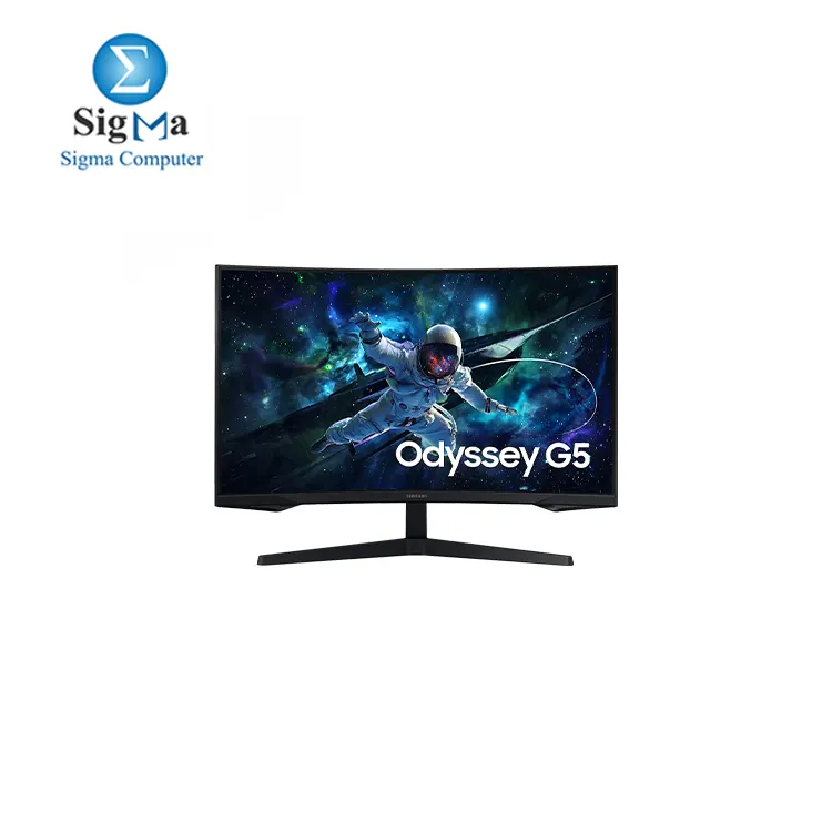 Samsung Odyssey G5 G55C 32 Inch, QHD VA Curved Gaming Monitor, 165Hz,1MS, Black- LS32CG552EMXEG