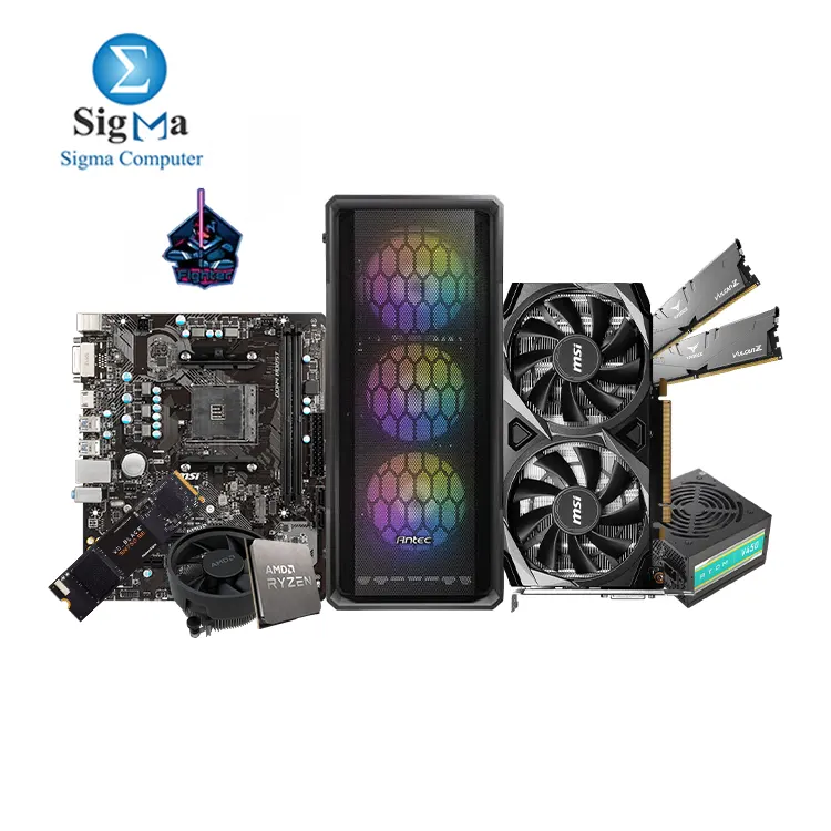 FIGHTER R5 5500 3050 8GB -332- CPU AMD RYZEN 5-5500 - MSI B450M-A PRO-MAX II - MSI Dual RTX 3050 8G OC - Teamgroup T-Force Vulcan Z 2X8GB 3200MHz - Western Digital BLACK SN750 250GB - Antec NX360 WITH PSU Antec atom V450 