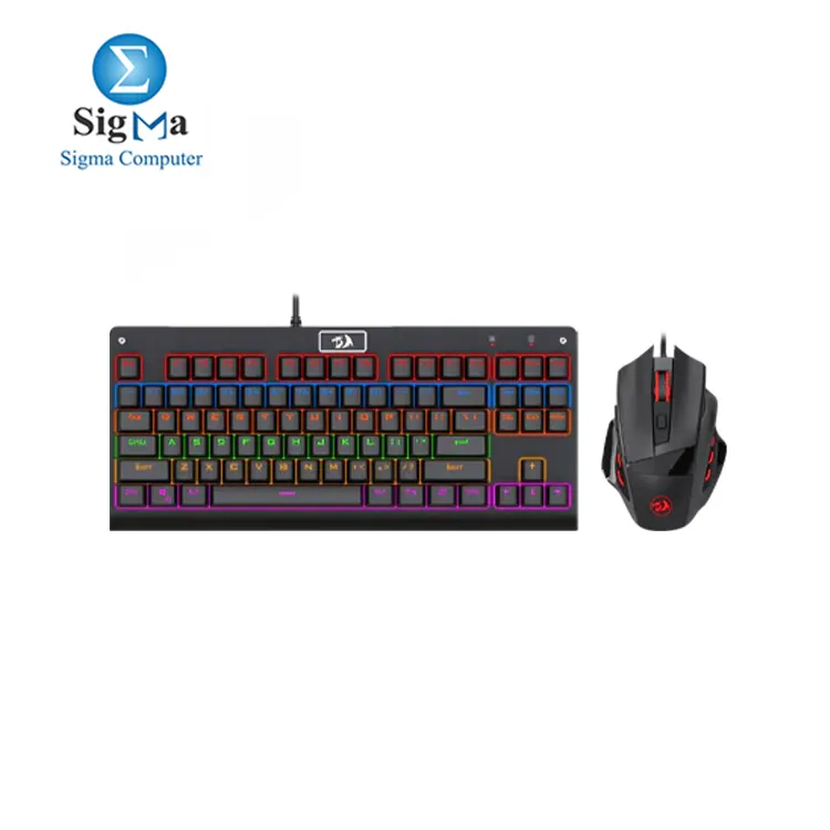 Redragon K568R-BA Gaming Combo     Rainbow TKL Gaming Mechanical KB Blue Switch   M609 Gaming Mouse     3 200 DPI     Black