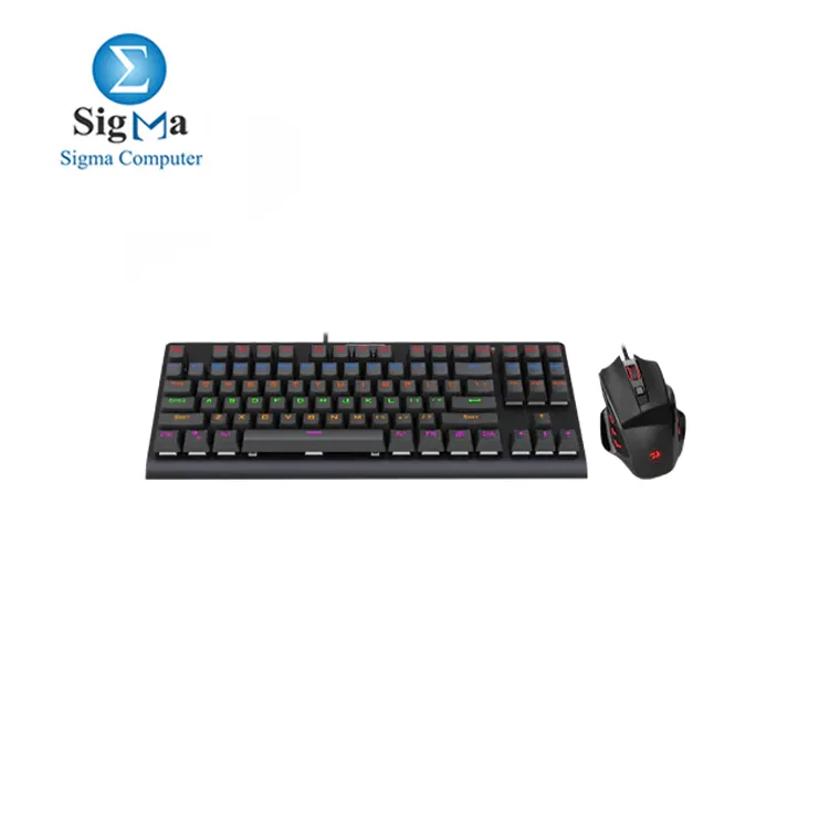 Redragon K568R-BA Gaming Combo     Rainbow TKL Gaming Mechanical KB Blue Switch   M609 Gaming Mouse     3 200 DPI     Black