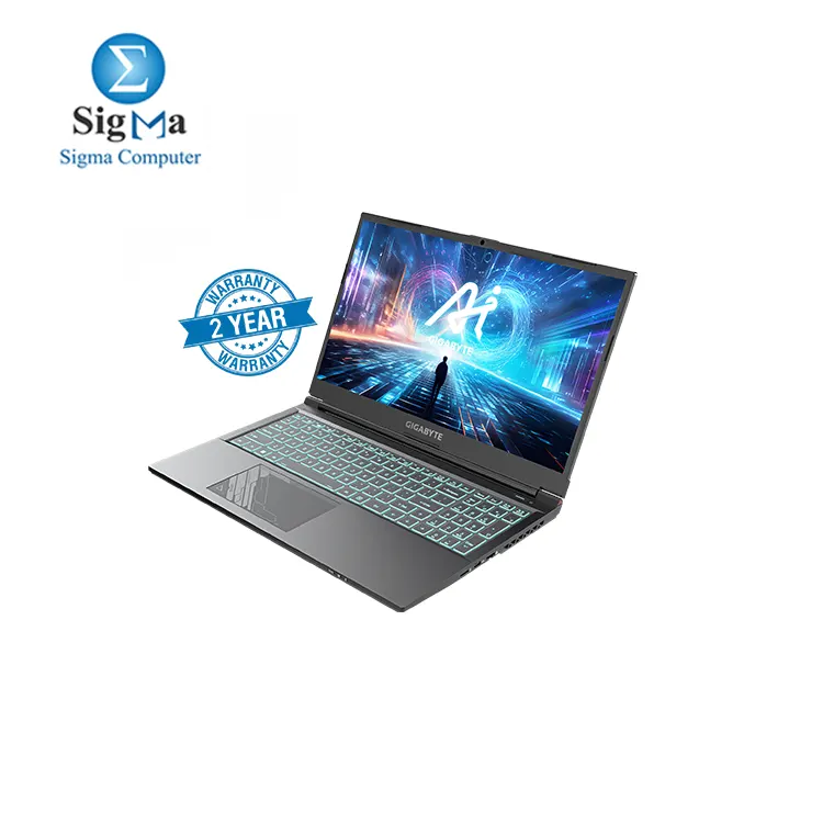  GIGABYTE G5 KF (2024) Gaming Laptop - Intel® Core™ i7-13620H - NVIDIA® GeForce RTX™ 4060 8GB - 16GB DDR5-4800MHz - 1TB M.2 PCIe® NVMe™ GEN 4 - 15.6