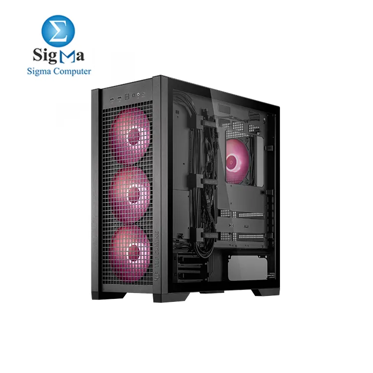 ASUS TUF Gaming GT302 TG ARGB ATX Mid-Tower Case - Supports BTF