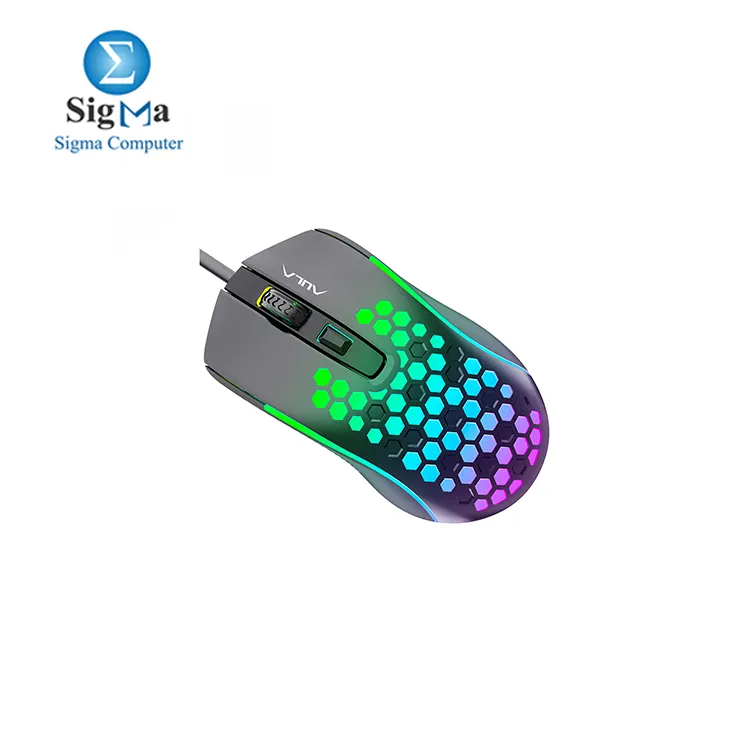 AULA S11 4 Keys Gaming Gaming Mouse Rainbow Colors RGB Backlight PC Laptop Universal USB Wired Gaming Mouse