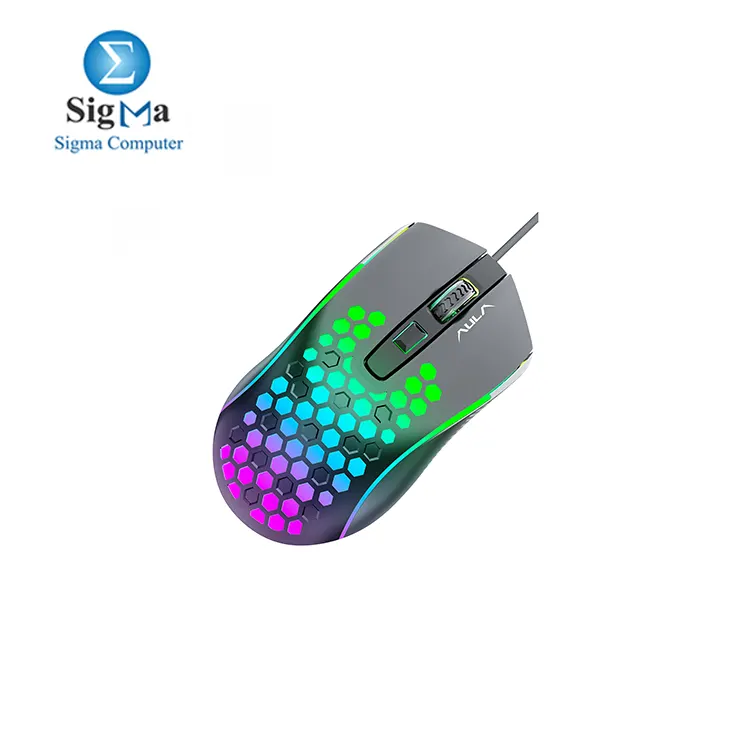 AULA S11 4 Keys Gaming Gaming Mouse Rainbow Colors RGB Backlight PC Laptop Universal USB Wired Gaming Mouse