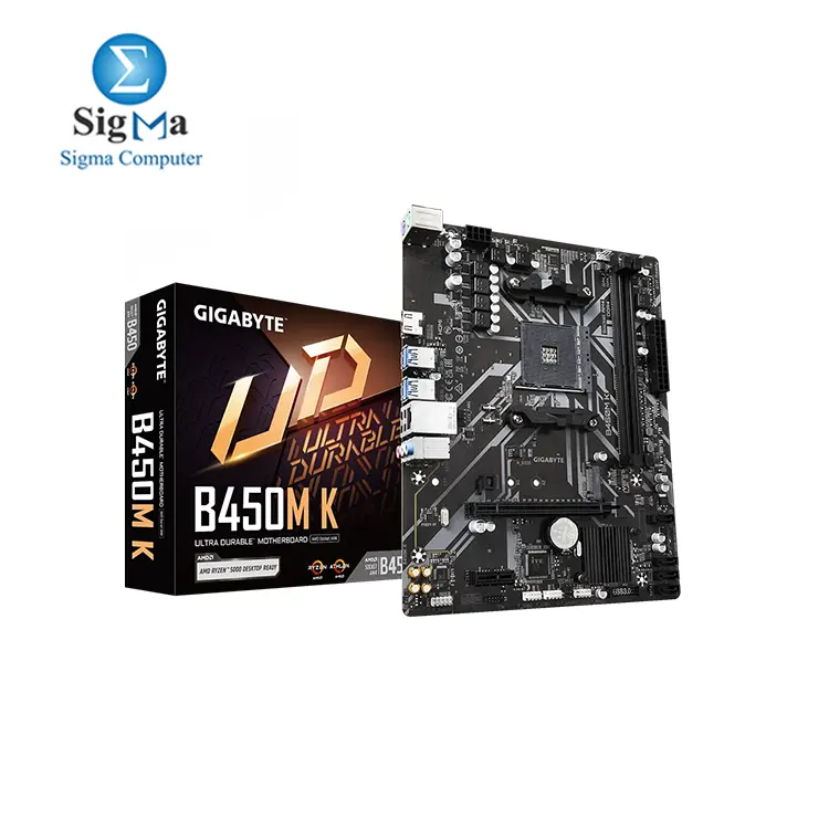 Gigabyte B450M K  Socket AM4 B450 DDR4 S-ATA 600 Micro ATX 