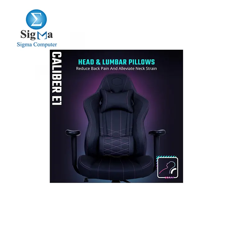 Cooler Master Caliber E1 Gaming Chair, Black