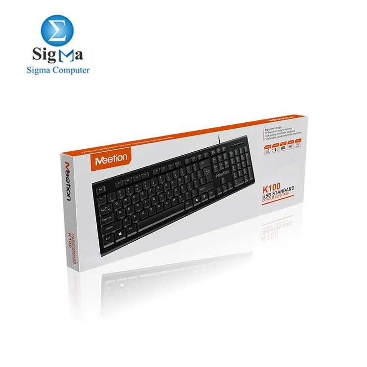 MEETION K100 USB Standard Corded Keyboard