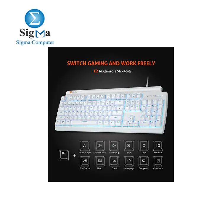 MEETION MK600MX Rainbow Backlight Mechanical Gaming Keyboard blue switch